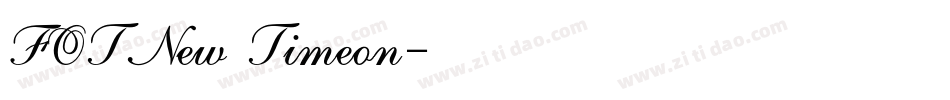 FOTNew Timeon字体转换